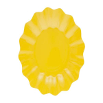 Immagine di 8 piatti in carta di forma nuova e originale con un colore giallo