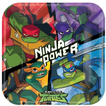 Piatti in carta usa e getta con grafica Tartarughe Ninja per feste di compleanno o eventi a tema Tartarughe Ninja per bambini.