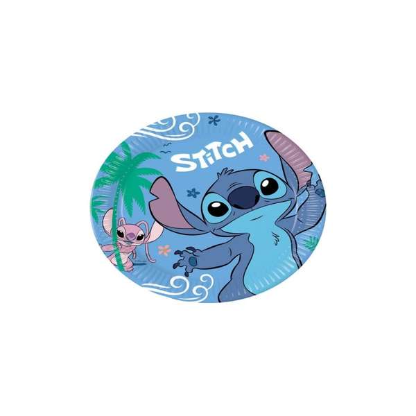 Palloncino in Mylar con la grafica di Stitch, il simpaticissimo alieno della Disney, misura 18" (46cm) quando gonfio. Include nastro e pesetto. Perfetto per feste di compleanno a tema Stitch.