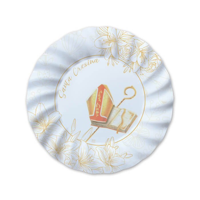 Piatti in carta con scritta "Santa Cresima" per feste e cerimonie