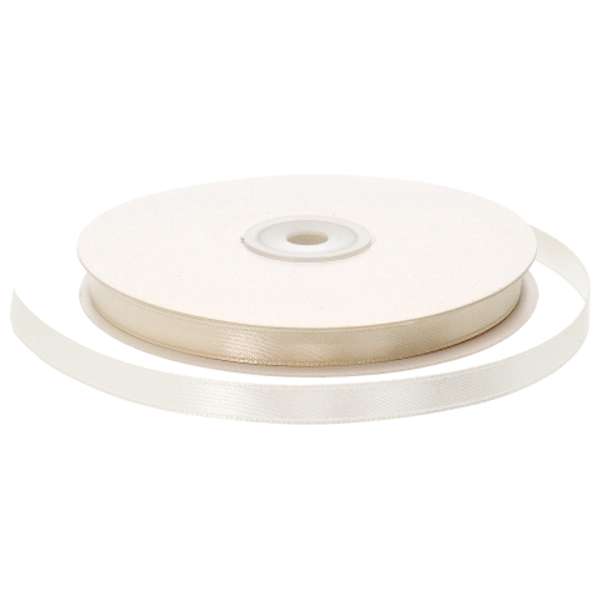 Nastro raso avorio 6mmx50mt per decorare bomboniere, bouquet e confezioni regalo