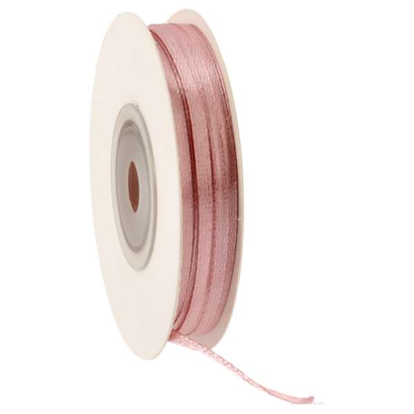Nastro Doppio Raso Rosa Antico 3mm per decorare bomboniere, bouquet, confezioni regalo, bijoux, decorazioni capelli e scrapbooking