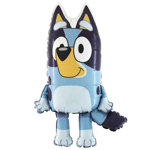 Palloncino in Mylar a forma di Bluey, il personaggio del famoso cartone animato, misura 36" (91cm). Perfetto per feste di compleanno a tema Bluey, eventi per bambini o qualsiasi altra occasione.
