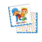 Tovaglioli ufficiali Pocoyo in carta, perfetti per feste a tema Pocoyo, compleanni e eventi per bambini.