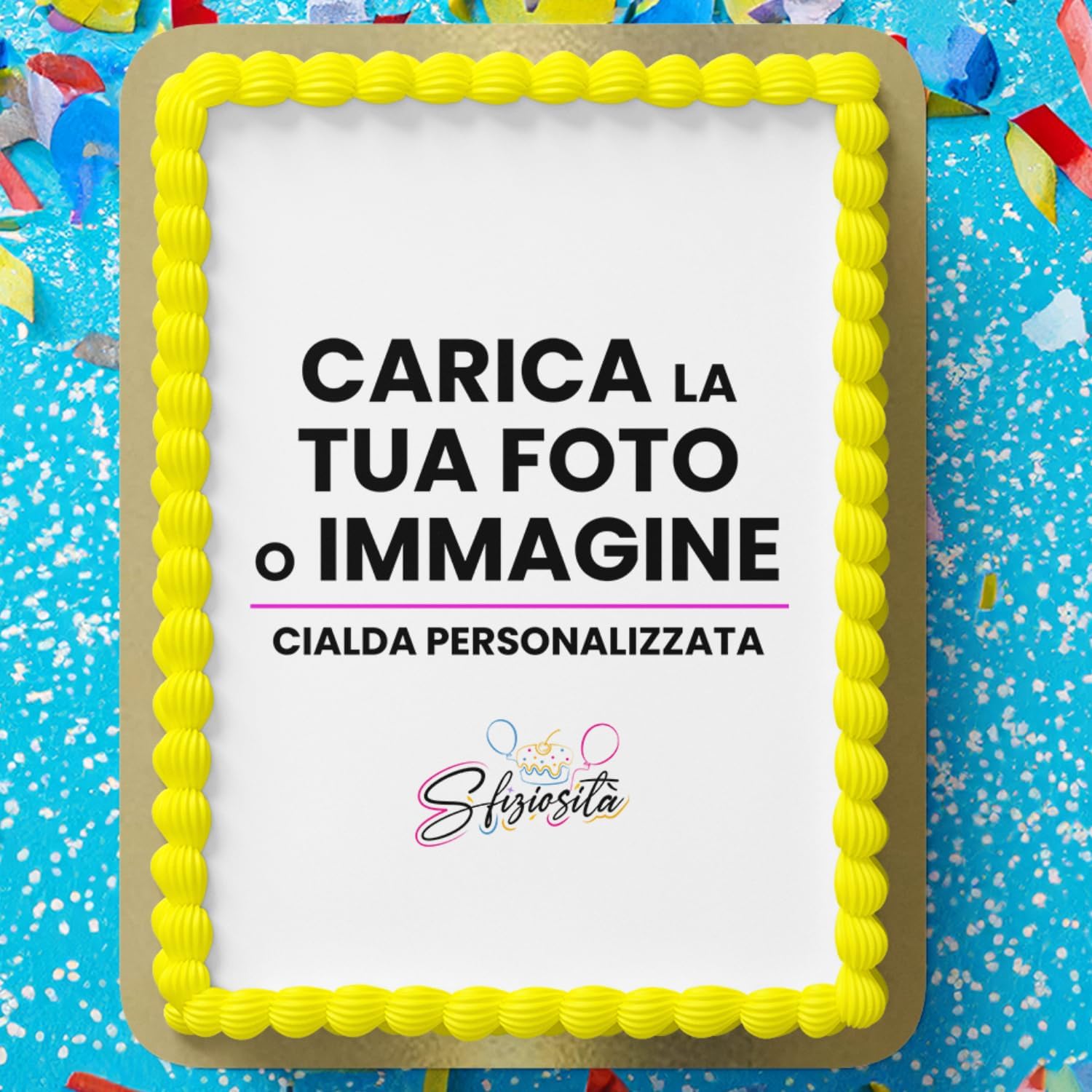 Cialda Per Torta Personalizzata Rettangolare Verticale