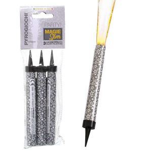 Candele Pirotecniche Magie Silver 3 Fontane Argento
