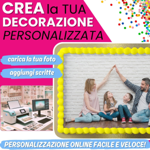 Cialda Per Torta Personalizzata Rettangolare Orizzontale - immagine 7