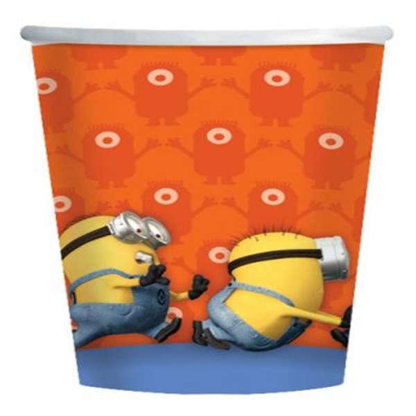 Bicchieri Cattivissimo Me Minions 266ml Set 8pz per Party a Tema