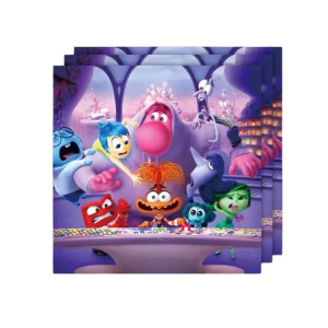Confezione da 20 Tovaglioli in carta con i personaggi e le scene iconiche del film Disney Pixar Inside Out 2. Perfetti per feste a tema, compleanni e allestimenti.