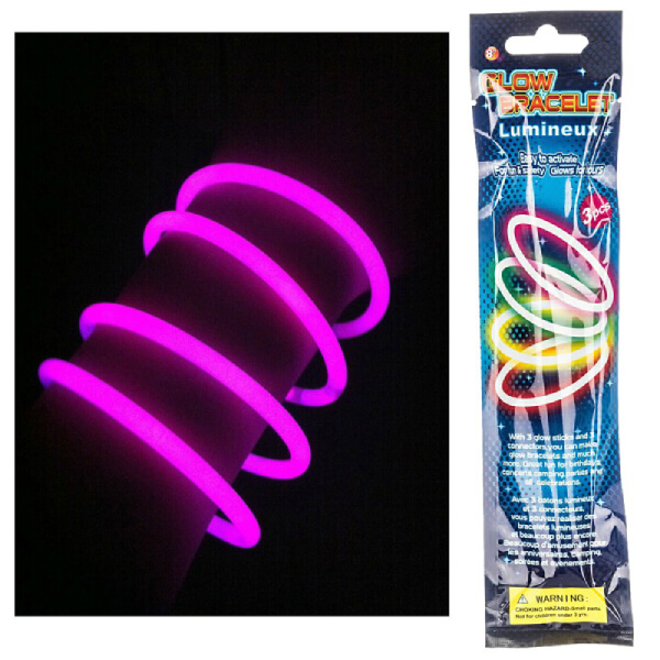 Braccialetti Fosforescenti 3pz - Attivabili per Luminescenza