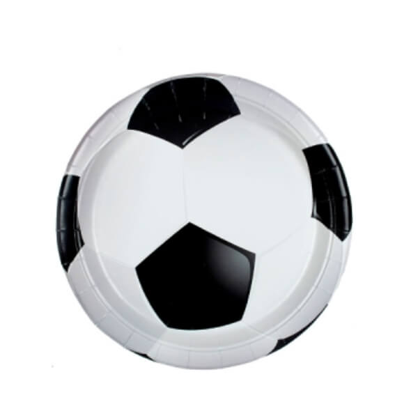 Piatti Calcio 23cm - Decorati con Pallone da Calcio