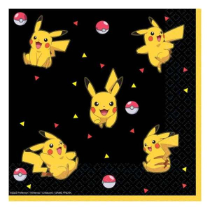 Tovaglioli Pikachu Pokemon ECO FRIENDLY - Confezione da 16pz in carta 3 veli