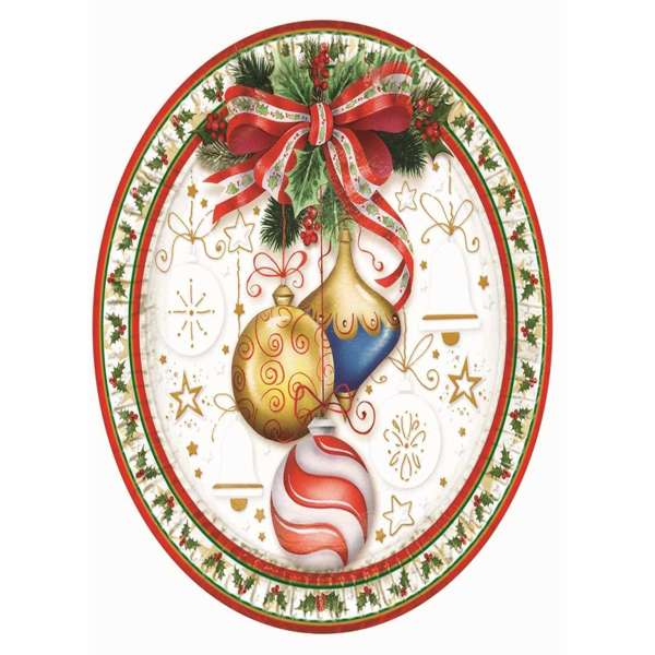 Piatti Natalizi Addobbi 19cm - Ideali per Tavole Eleganti a Natale