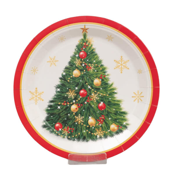Piatti Natalizi Albero 23cm - Perfetti per Tavole Eleganti a Natale