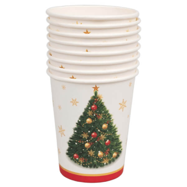 Bicchieri Natalizi Albero - Ideali per Tavole Festive e Feste di Natale
