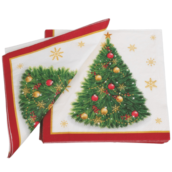 Tovaglioli Natalizi Albero di Natale - Ideali per Tavole Festive