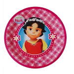 Confezione di 8 piatti in carta da 18cm a tema Heidi, ideali per feste e compleanni.