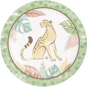 Piatti Safari Baby 8 pezzi in carta, 18 cm, per feste a tema e compleanni