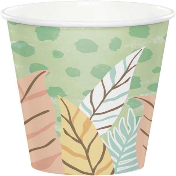 Bicchieri Safari Baby 8 pezzi in carta da 266 ml per feste a tema e compleanni