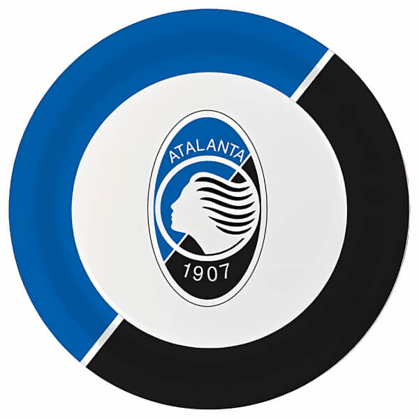 Piatti Atalanta Calcio 18cm, confezione da 8 pezzi per feste a tema e tifosi