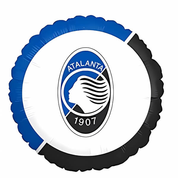 Palloncino Atalanta Foil 43cm tondo con logo, ideale per tifosi e decorazioni