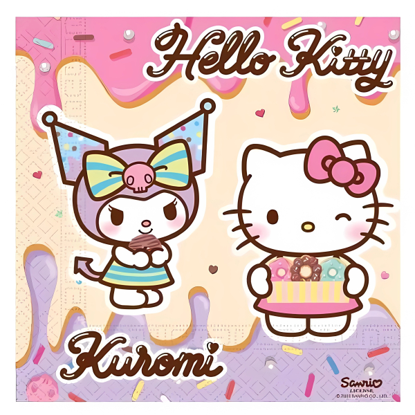 tovaglioli Hello Kitty e Kuromi confezione 20 pezzi in carta 2 veli