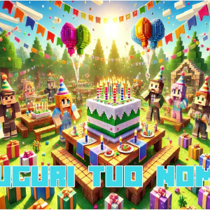 Cialda Per Torta Minecraft A4 Rettangolare n4 - immagine 1