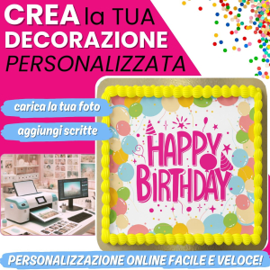 Cialda Per Torta Personalizzata Quadrata In Ostia Gluten Free - immagine 2