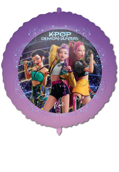 Palloncino foil KPop Demon Hunters da 18 pollici 45 cm per compleanni e feste a tema